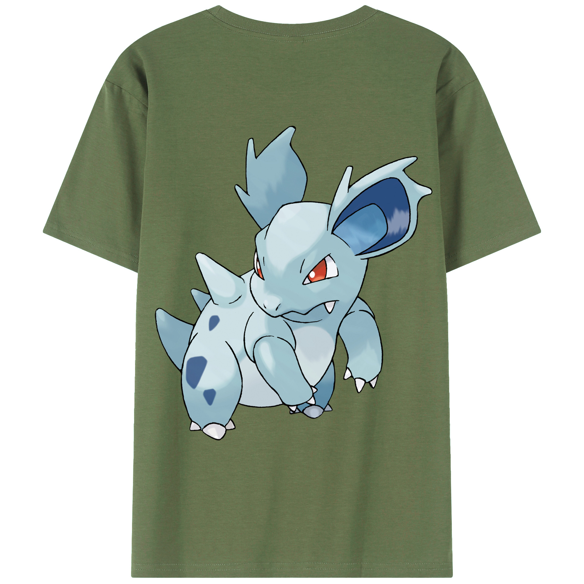 （画像用） ポケットモンスター Pokémon 綿100％ メンズ半袖Tシャツ（バックプリント） 通気性